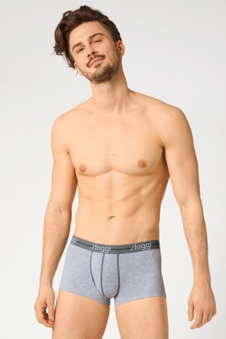 2 boxers Start - Gris chiné et noir