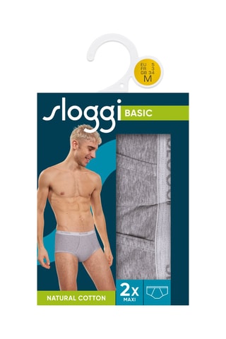 2 boxers Basic H Maxi C2P - Gris chiné