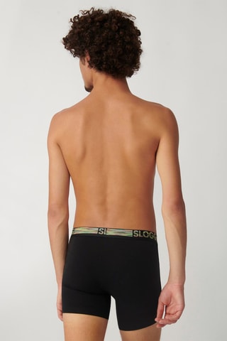 2 boxers Go ABC Naturel H - Noir