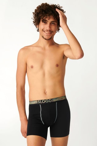 2 boxers men GO ABC H - Noir et bleu