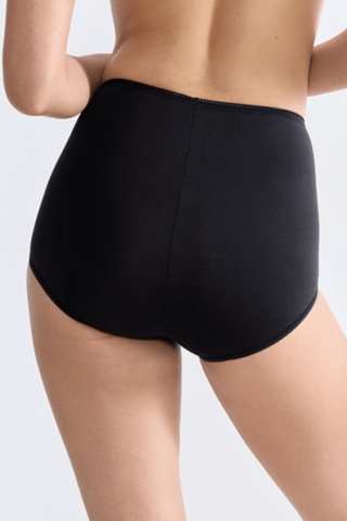 Shorties de cintura subida Cotton Maxi - Preto