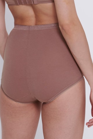 3 shortys taille haute Basic Maxi - Marron et noir