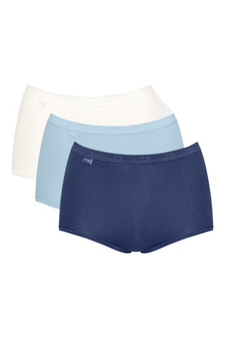 3 shortys Basic Maxi - Bleu et blanc