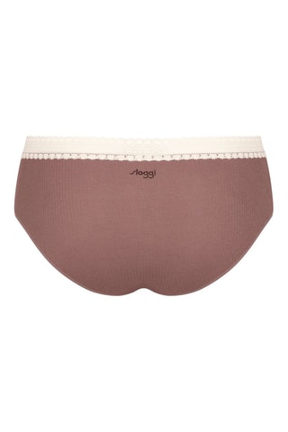 2 culottes GO Ribbed Hipster - Marron et beige