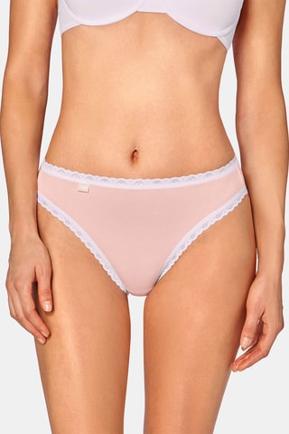 3 culottes 24/7 Weekend Tai - Rose poudré et blanc
