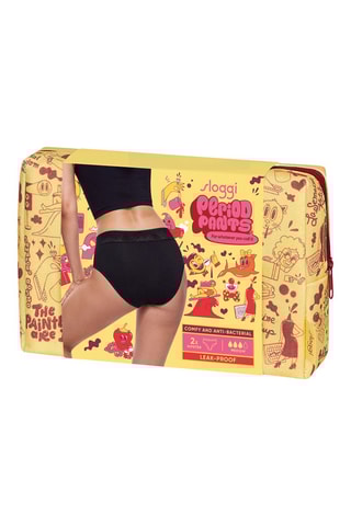 2 culottes menstruelles - Flux moyen - Noir