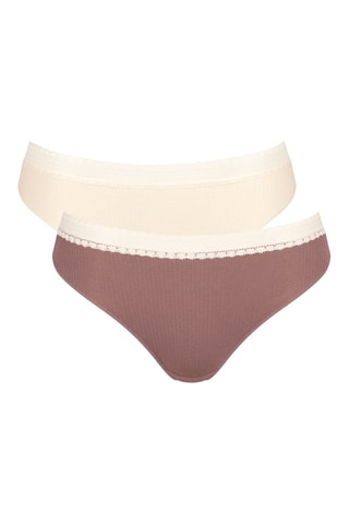 2 culottes - Taupe et écru