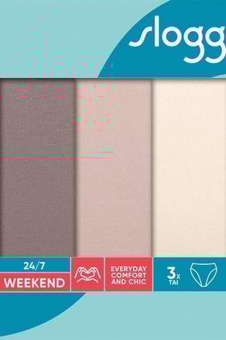 3 culottes - Gris et rose