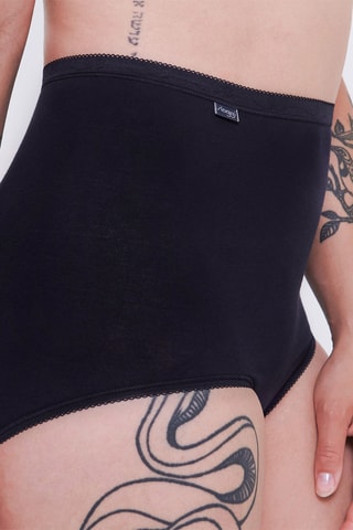 4 shortys taille haute - Noir et bleu clair