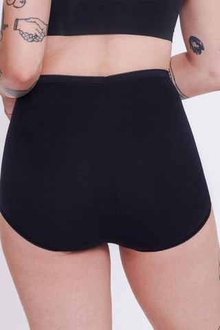 4 shortys taille haute - Noir et bleu clair