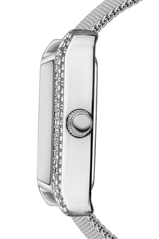 Montre à quartz en acier et zircons Wimbledon