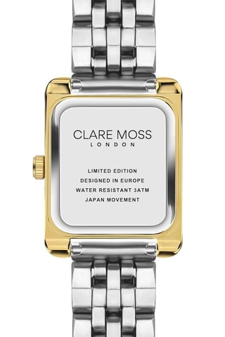 Montre à quartz en acier, nacre et zircons Jesse