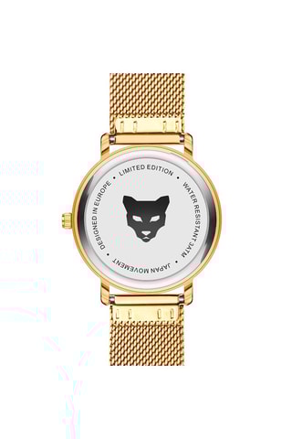 Montre à quartz en acier Florence - Doré et blanc