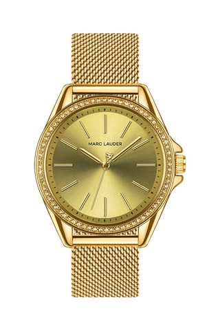 Montre à quartz en acier - Doré