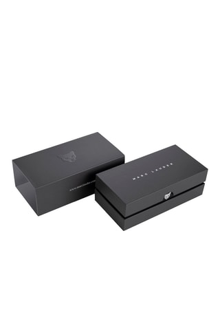 Coffret montre à quartz en acier et jonc ouvert