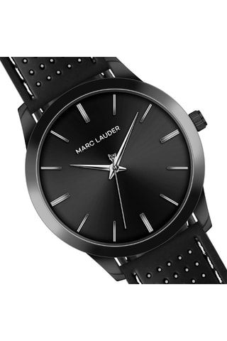 Montre à quartz en silicone Perth - Noir