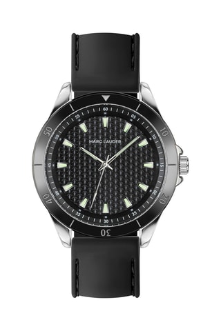 Montre à quartz en silicone Madrid - Noir