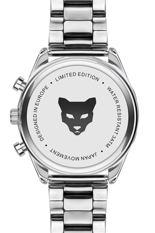 Montre à quartz en acier Lisbon - Tachymètre - Argenté et noir