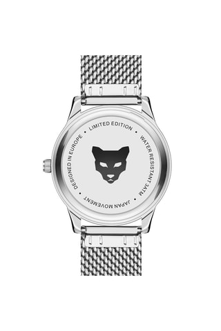 Montre à quartz en acier Lyon - Argenté et noir