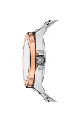 Montre à quartz en acier Berlin - Argenté et doré rose
