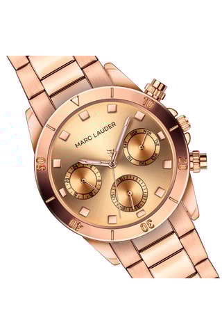 Montre à quartz en acier inoxydable Valencia - Doré rose