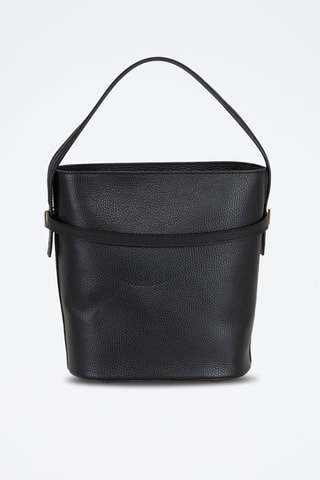 Sac seau en cuir Lattanzio - Noir