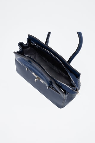 Sac à main en cuir Fraccaroli - Bleu marine