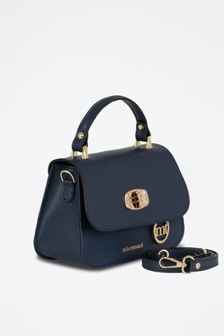Sac à main en cuir Assab - Bleu marine