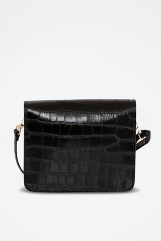 Sac bandoulière en cuir - Noir et doré