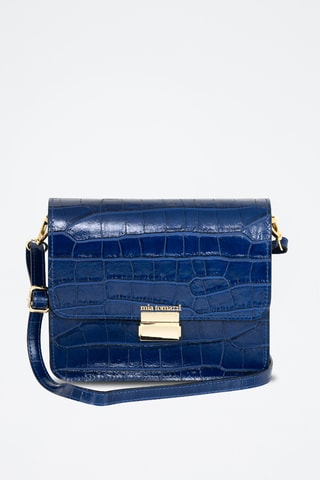 Sac bandoulière en cuir - Bleu