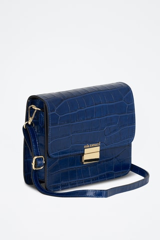 Sac bandoulière en cuir - Bleu
