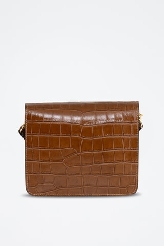 Sac bandoulière en cuir - Marron