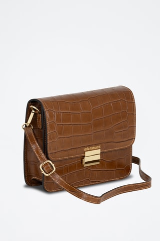 Sac bandoulière en cuir - Marron