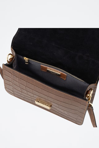 Sac bandoulière en cuir - Marron