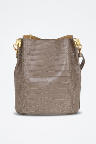 Sac seau en cuir Mottarone - Taupe