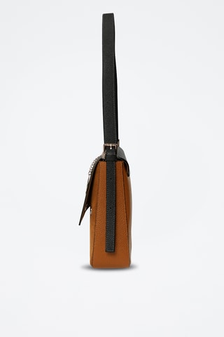 Sac bandoulière en cuir Viminale - Marron et noir