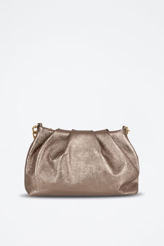 Sac à main en cuir Zurigo - Beige et doré