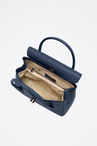 Sac à main en cuir Viserba - Bleu marine