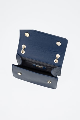 Mala a tiracolo em couro Bagarotti - Preto - Azul