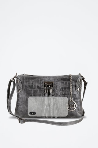 Sac bandoulière en cuir Abano - Gris
