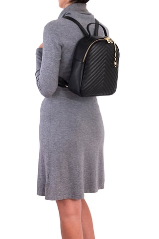 Sac à dos en cuir Ariberto - Noir