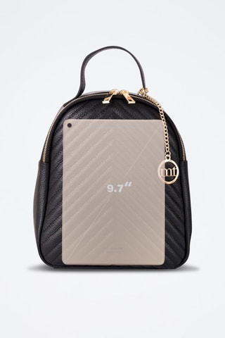 Sac à dos en cuir Ariberto - Noir