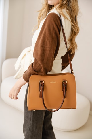 Sac à main en cuir Favretto - Beige