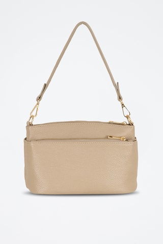 Sac bandoulière en cuir Bardolino - Taupe