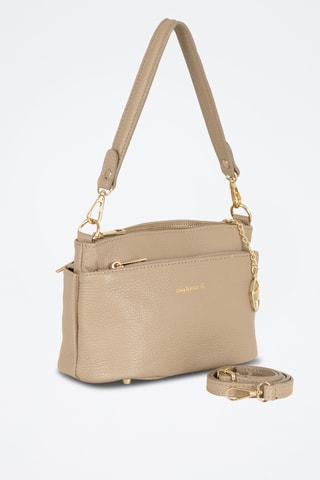 Sac bandoulière en cuir Bardolino - Taupe