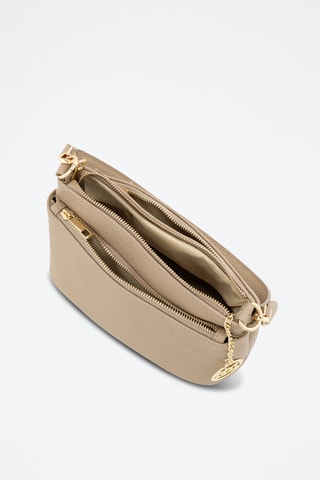 Sac bandoulière en cuir Bardolino - Taupe