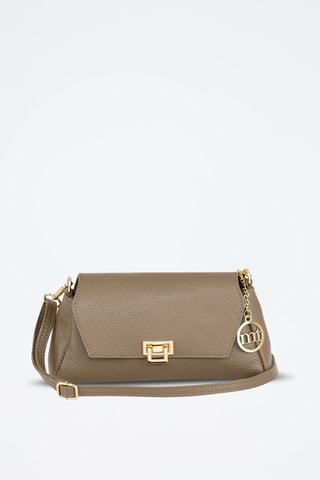 Sac bandoulière en cuir Berbera - Taupe