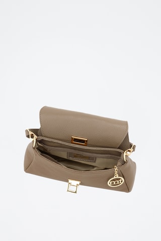 Sac bandoulière en cuir Berbera - Taupe