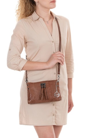 Sac bandoulière en cuir Navigli - Marron