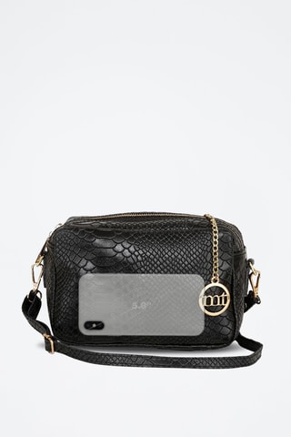Sac bandoulière en cuir - Noir